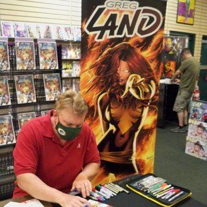 monsters unleashed marvel comic book signed by greg land